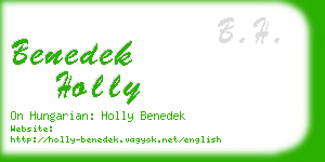 benedek holly business card